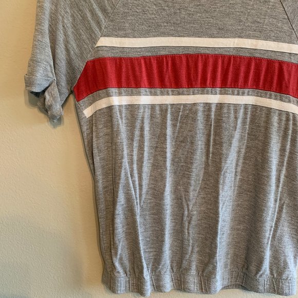 Racing Stripe Cinched Crop Top - Picture 2 of 3